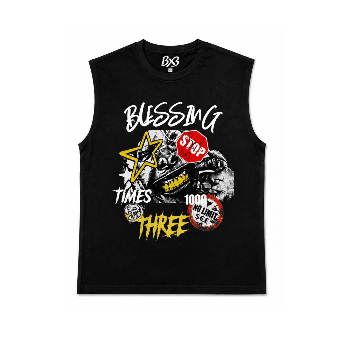 Blessings Grapic Vest - Black