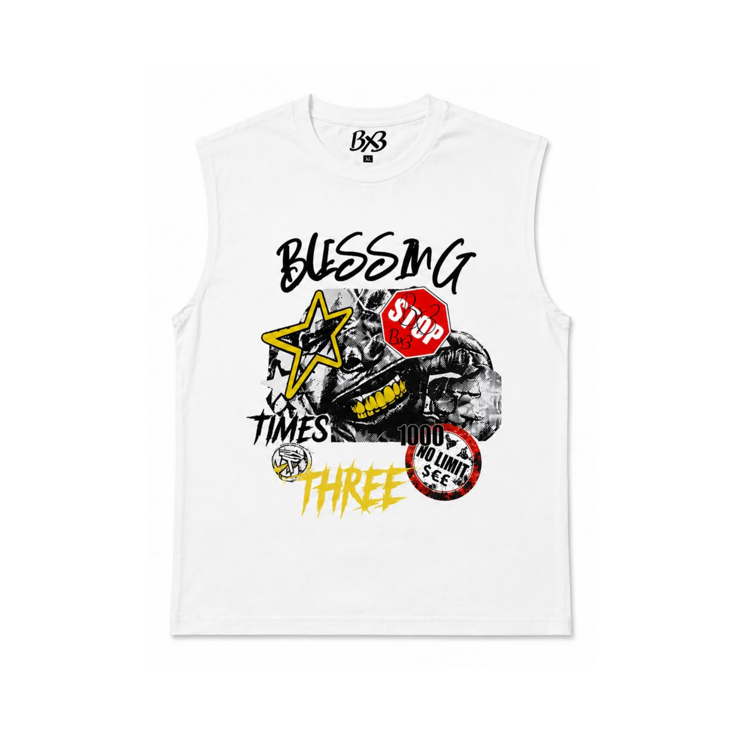 Blessings Grapic Vest - White