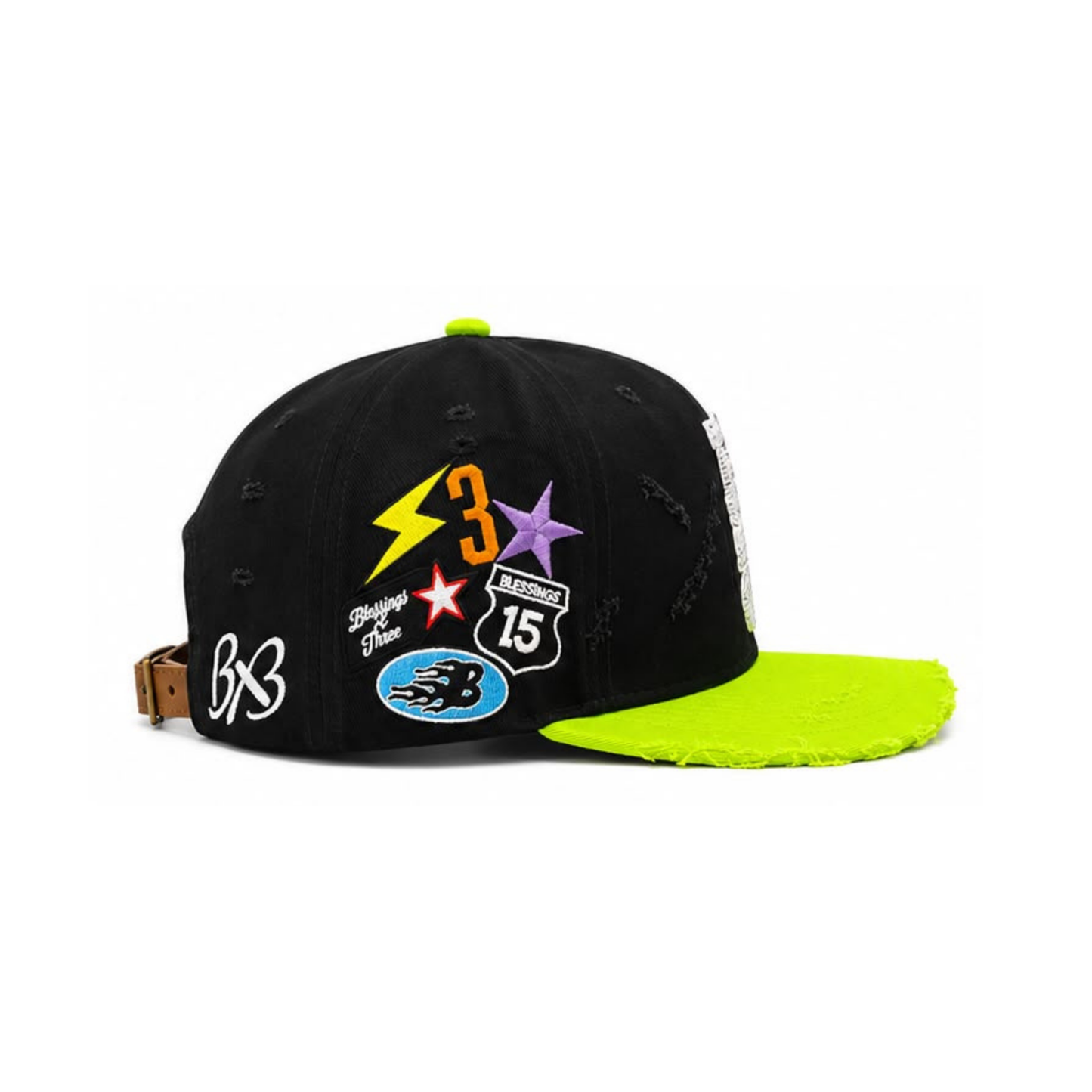 BX3 Raw Snapback - Black / Neon Green